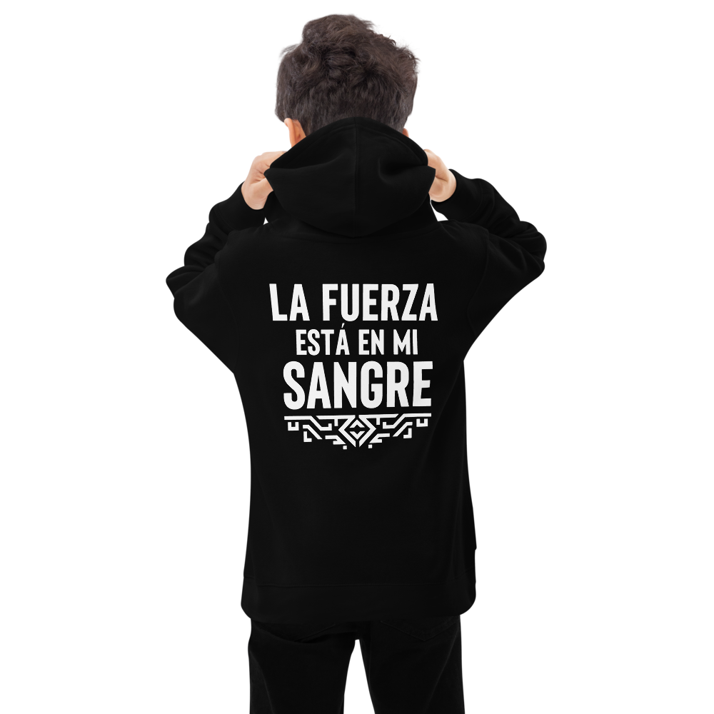 Kids Heritage Hoodie — Black Unisex Pullover | RAÍZ Athletics