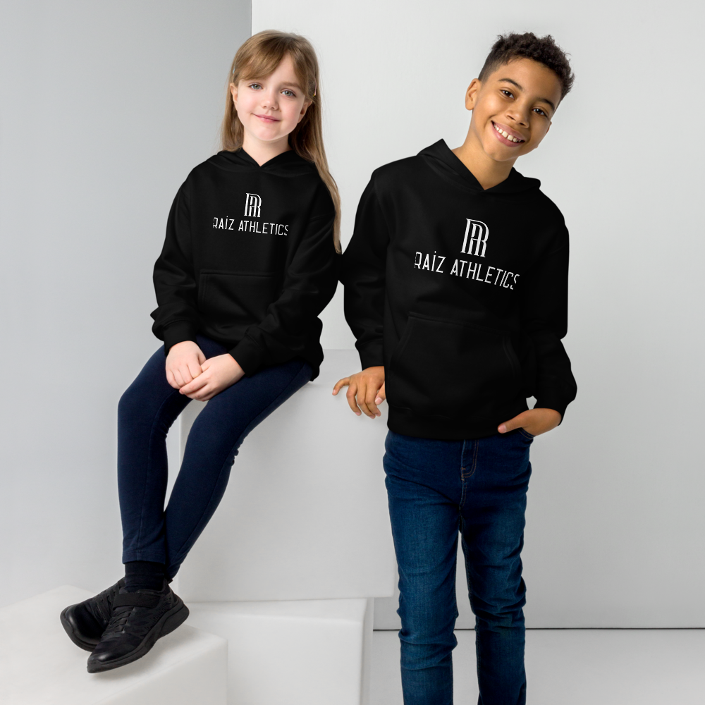 Kids Heritage Hoodie — Black Unisex Pullover | RAÍZ Athletics